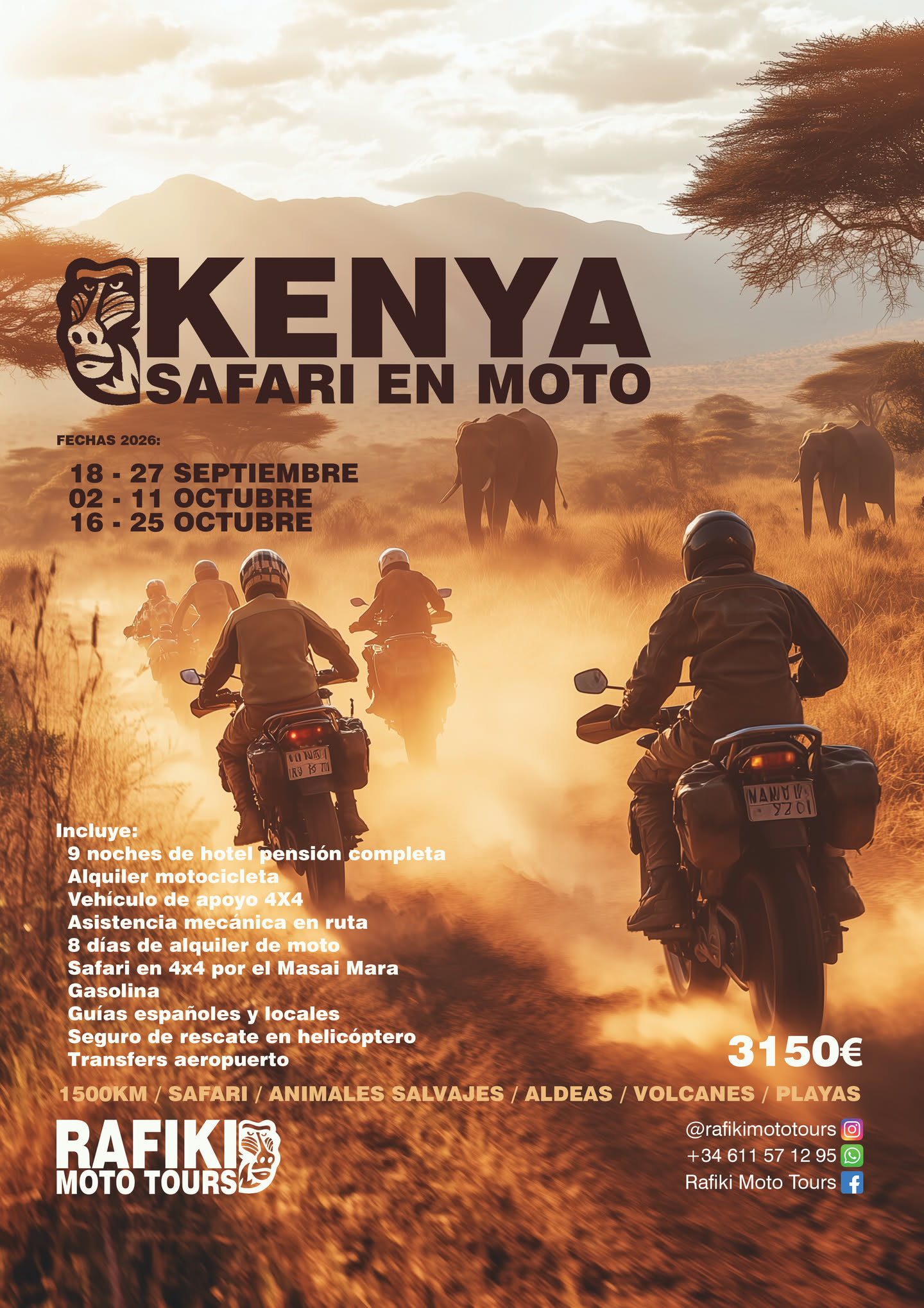 Kenya Safari en Moto - RAFIKI Moto Tours